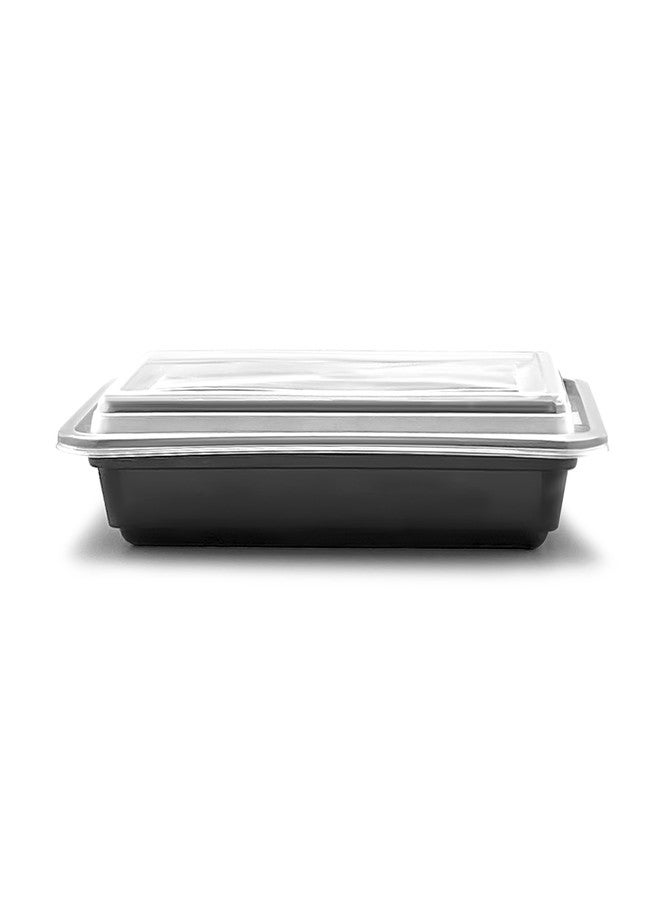 Smygoods Meal Prep Containers 28oz Plastic Take-Out Container with Lids for Food Storage, Bento Box for Lunch, Leak-Proof, BPA-Free, Reusable Or Disposable, Microwave Safe (50 Pack, 28oz) - Image 1